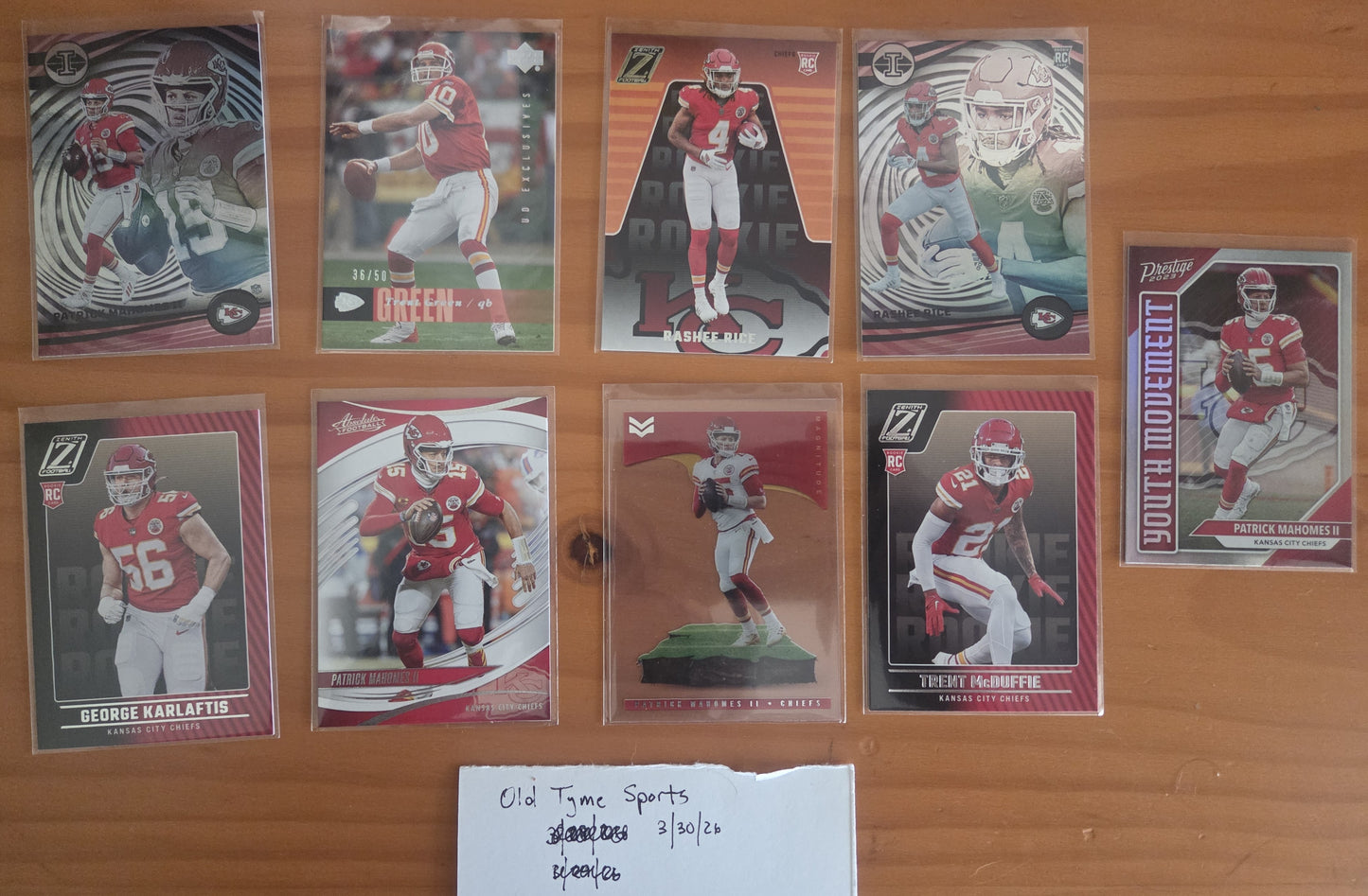 Kansas City Chiefs Card Lot